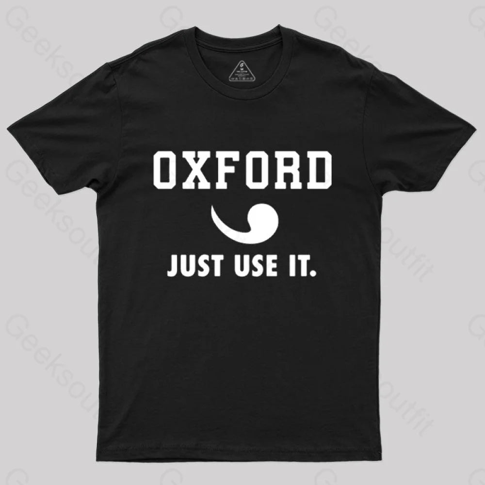 Oxford Comma Sportswear Ii T-Shirt Black / S