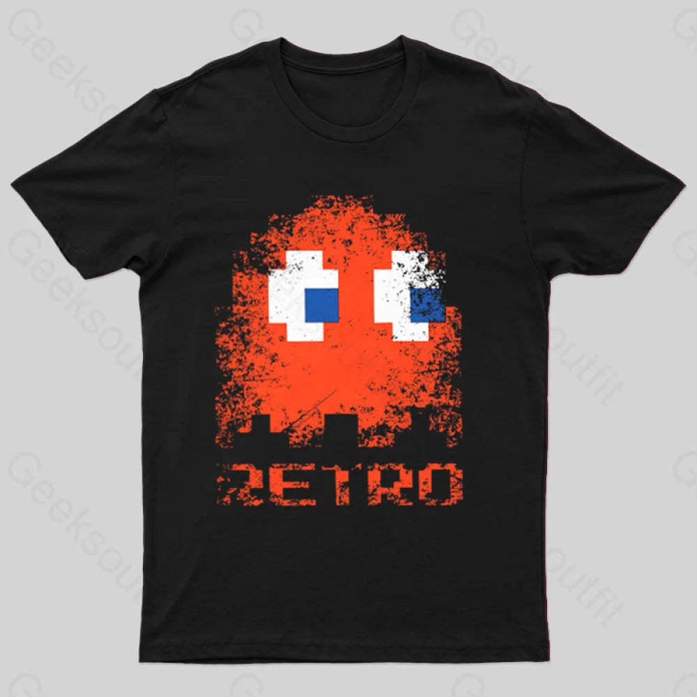Pac Man Retro T-Shirt Black / S
