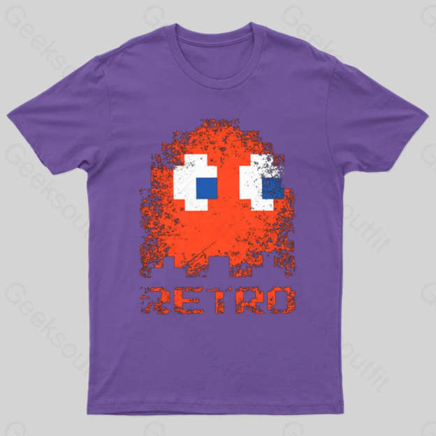 Pac Man Retro T-Shirt Purple / S