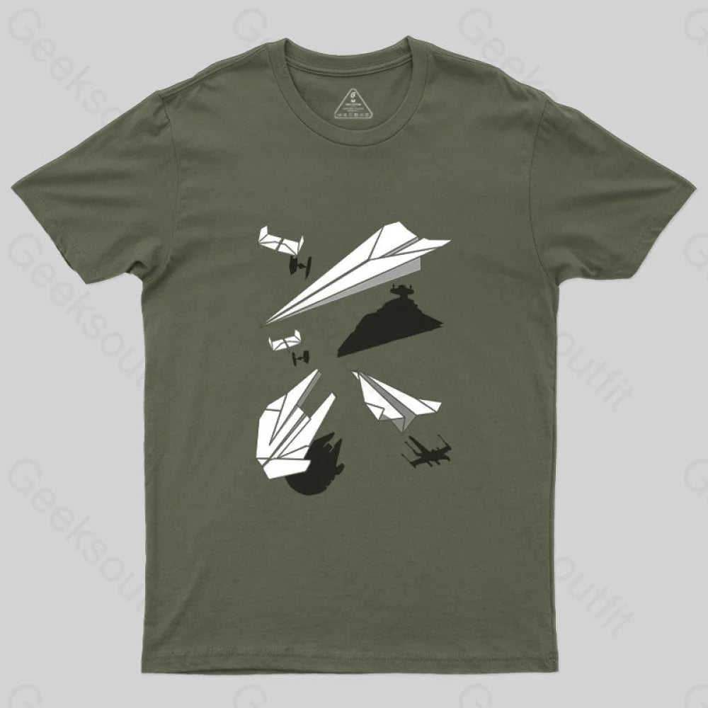 Paper Wars T-Shirt Army Green / S