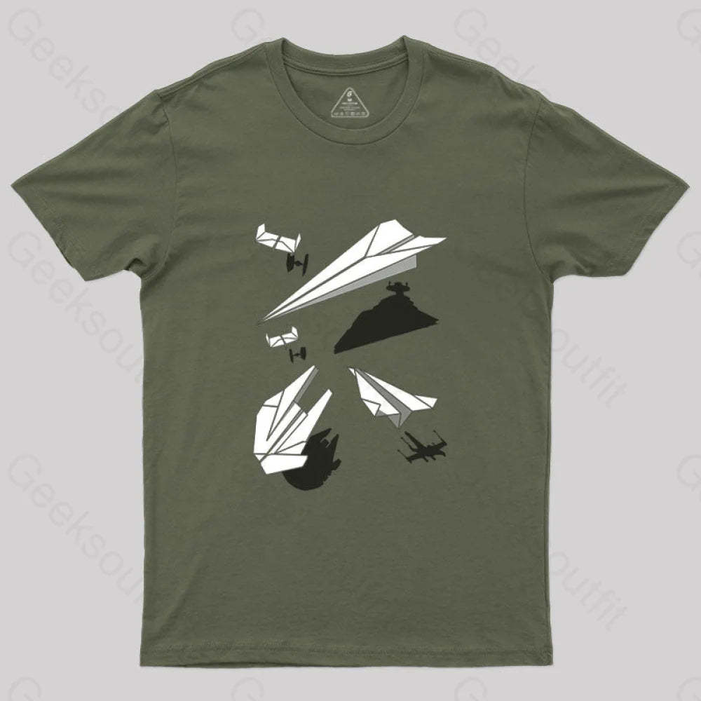 Paper Wars T-Shirt Army Green / S