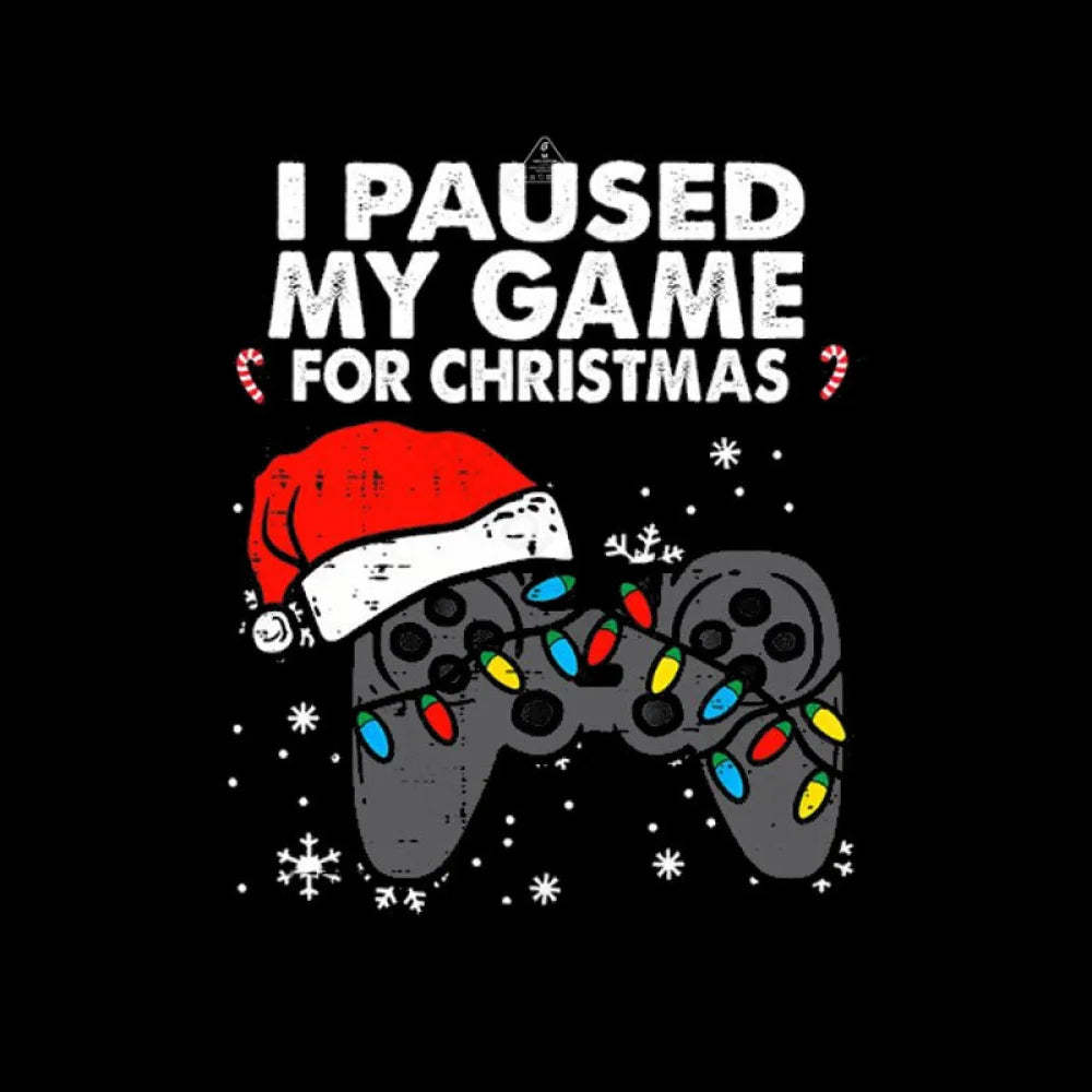 Paused My Game Christmas Gamer T-Shirt