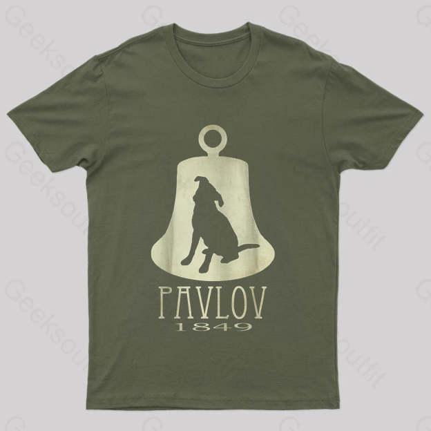 Pavlov’s Dog Geek T-Shirt Army Green / S