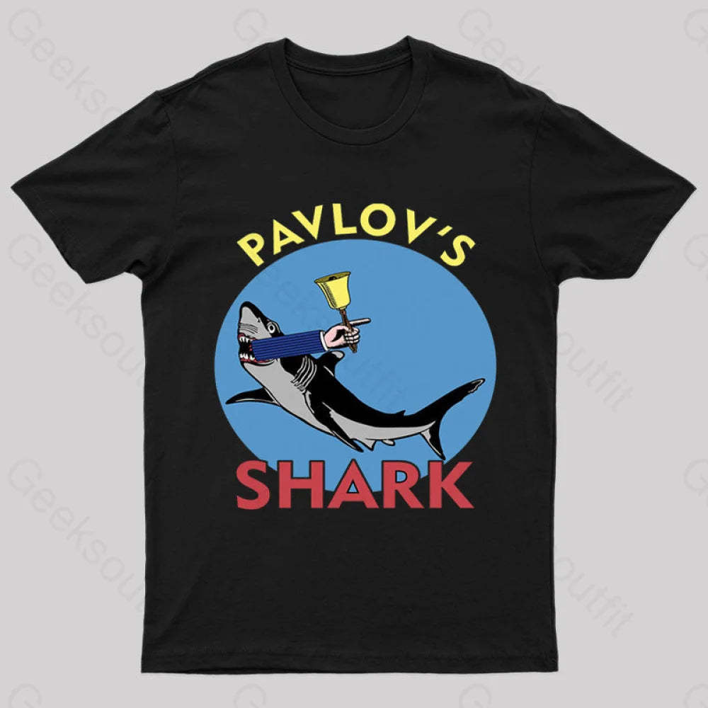 Pavlov’s Shark Nerd T-Shirt Black / S