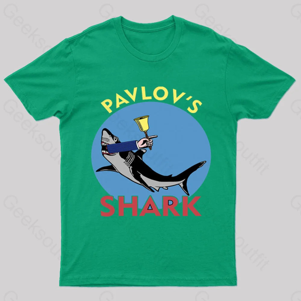 Pavlov’s Shark Nerd T-Shirt Green / S