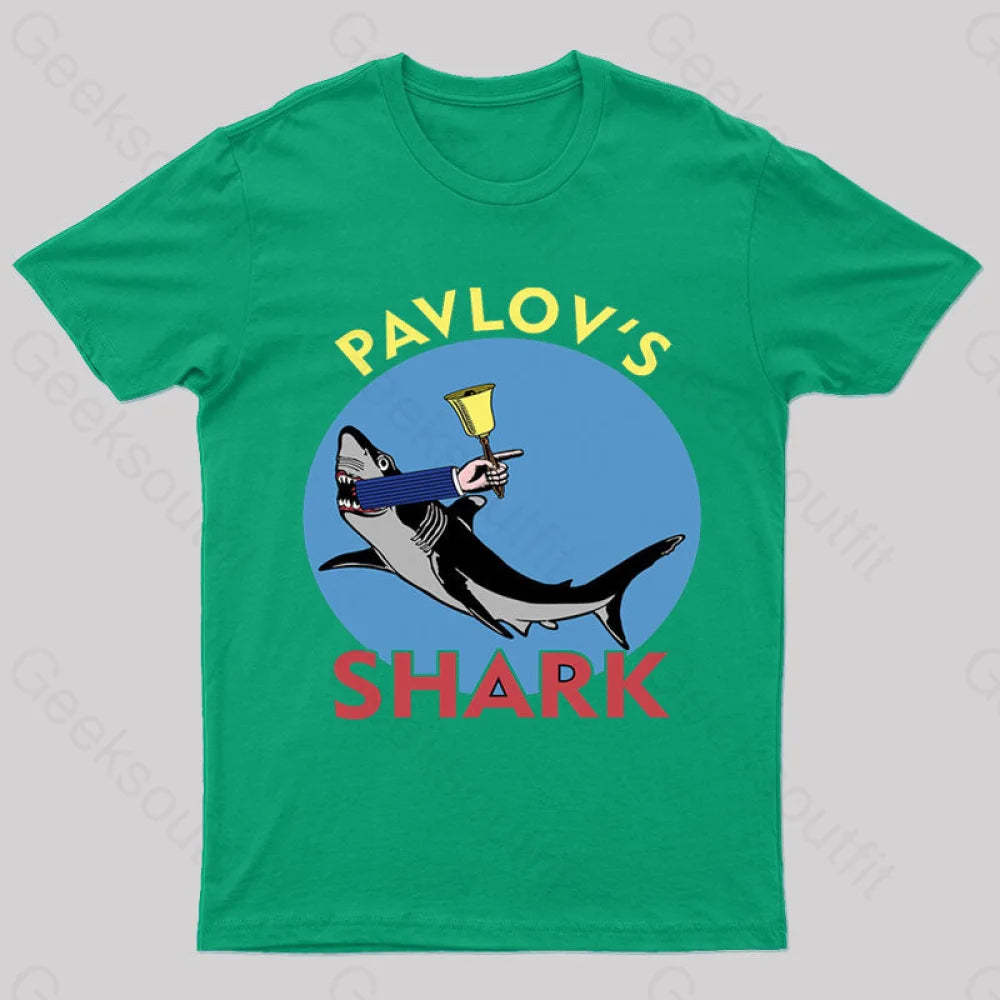 Pavlov’s Shark Nerd T-Shirt Green / S
