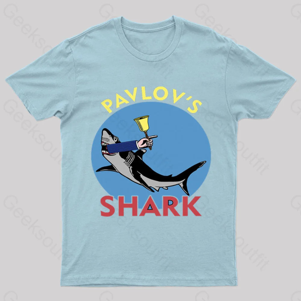 Pavlov’s Shark Nerd T-Shirt Light Blue / S