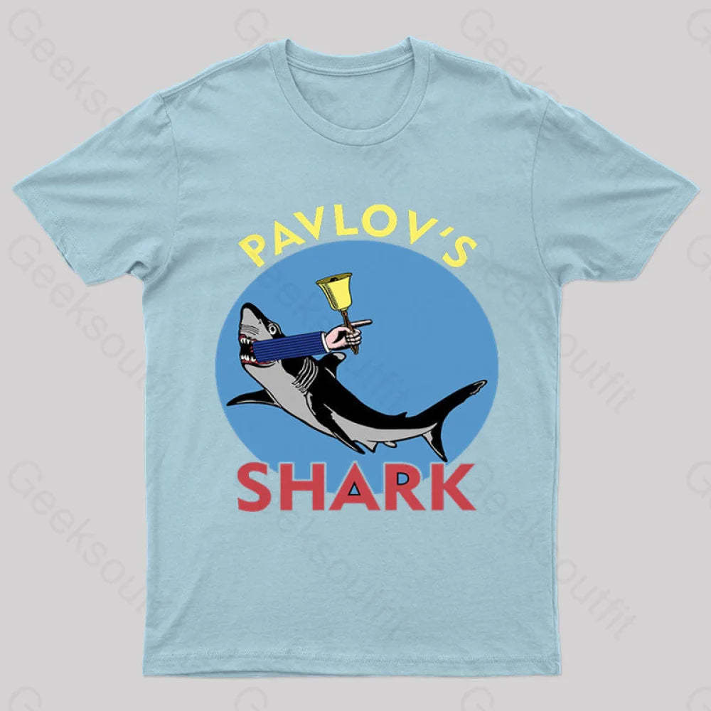 Pavlov’s Shark Nerd T-Shirt Light Blue / S