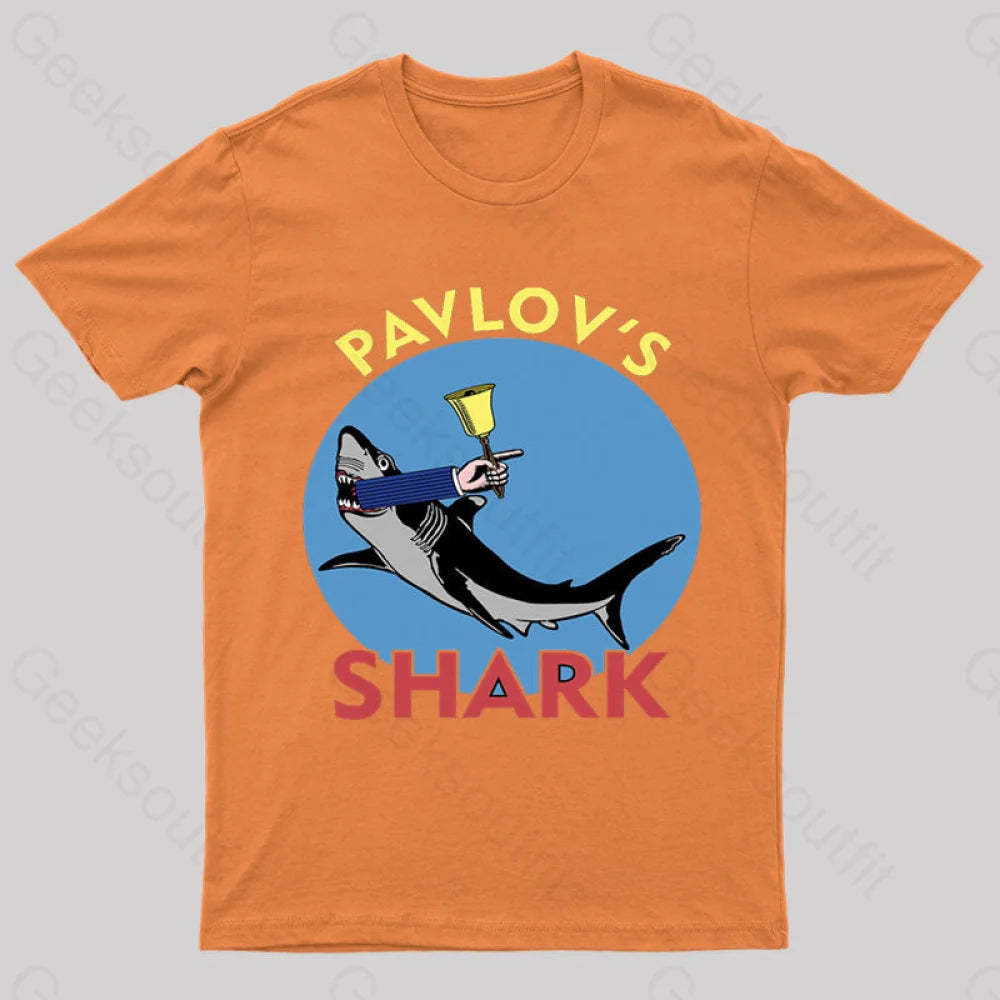 Pavlov’s Shark Nerd T-Shirt Orange / S