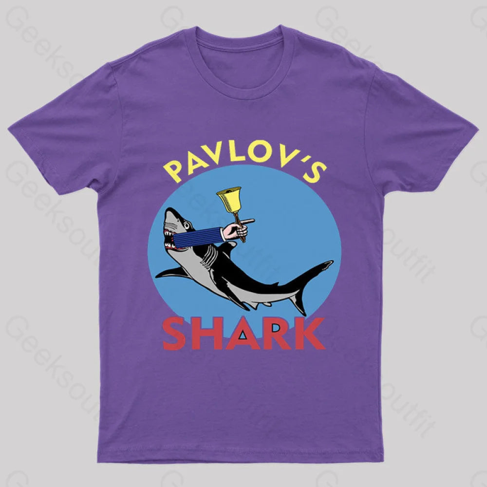 Pavlov’s Shark Nerd T-Shirt Purple / S