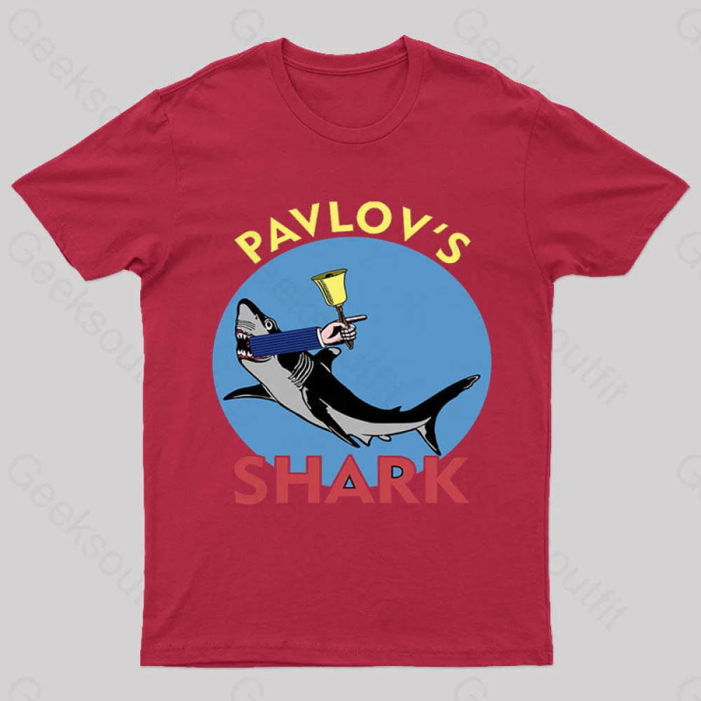 Pavlov’s Shark Nerd T-Shirt Red / S