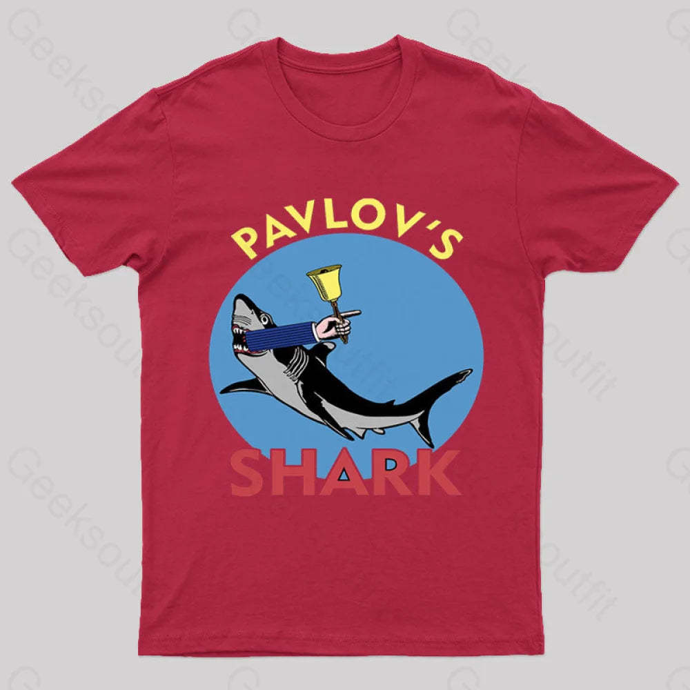 Pavlov’s Shark Nerd T-Shirt Red / S
