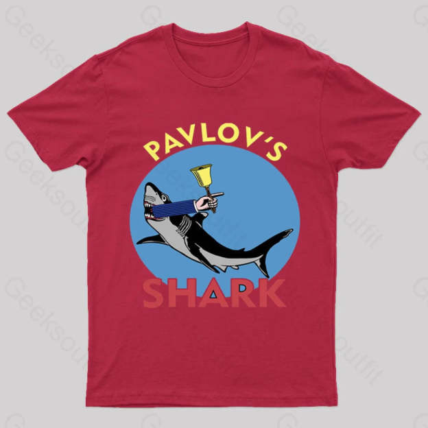 Pavlov’s Shark Nerd T-Shirt Red / S