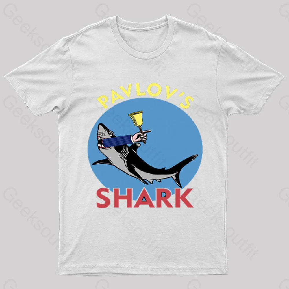 Pavlov’s Shark Nerd T-Shirt White / S