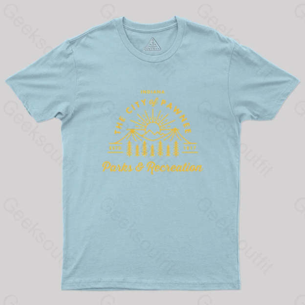 Pawnee Parks & Recreation Geek T-Shirt Light Blue / S