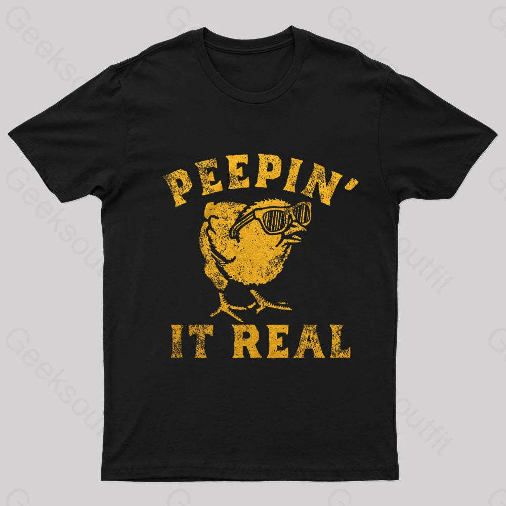 Peepin It Real Nerd T-Shirt Black / S