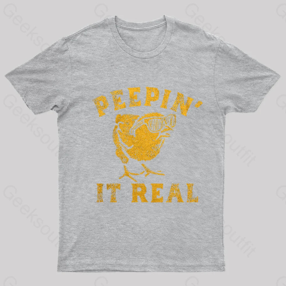 Peepin It Real Nerd T-Shirt Grey / S
