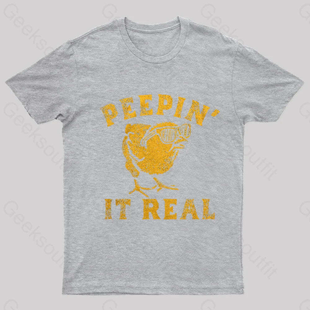 Peepin It Real Nerd T-Shirt Grey / S