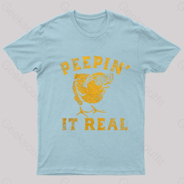 Peepin It Real Nerd T-Shirt Light Blue / S