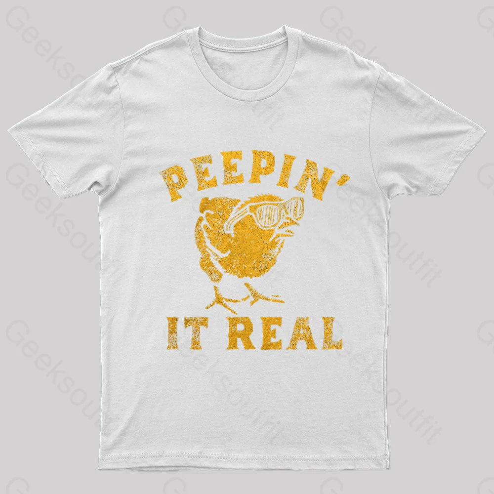Peepin It Real Nerd T-Shirt White / S
