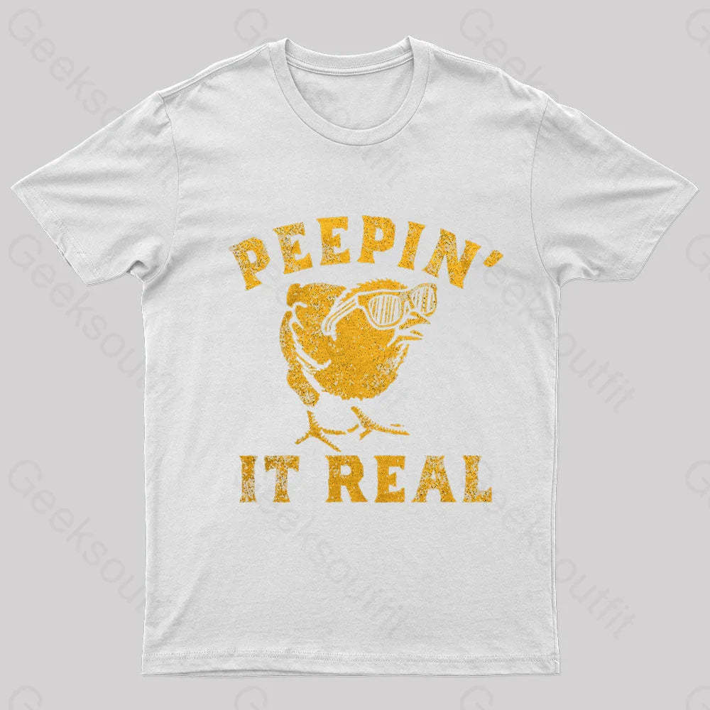 Peepin It Real Nerd T-Shirt White / S