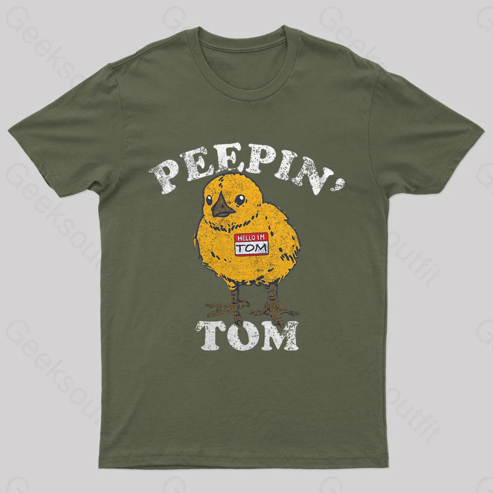 Peepin Tom Nerd T-Shirt Army Green / S