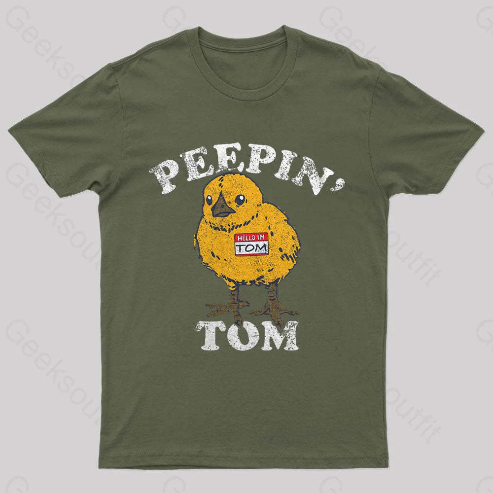Peepin Tom Nerd T-Shirt Army Green / S