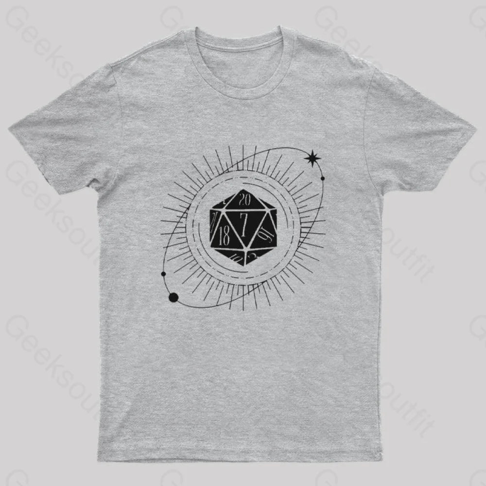 Pen And Paper Space Dice T-Shirt Grey / S