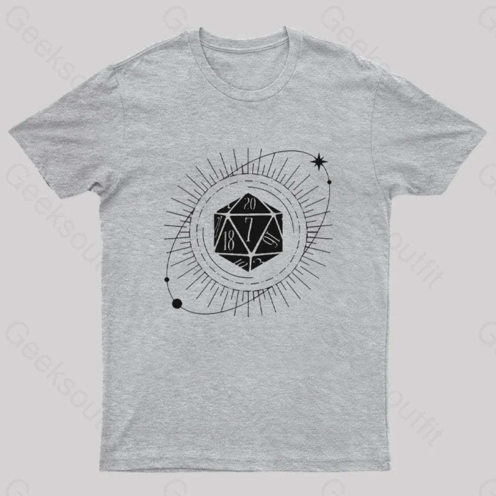 Pen And Paper Space Dice T-Shirt Grey / S