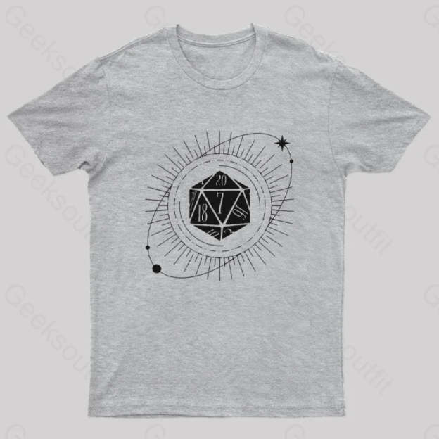 Pen And Paper Space Dice T-Shirt Grey / S