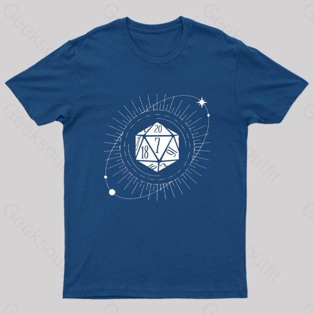 Pen And Paper Space Dice T-Shirt Navy / S