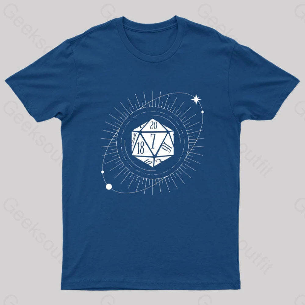 Pen And Paper Space Dice T-Shirt Navy / S