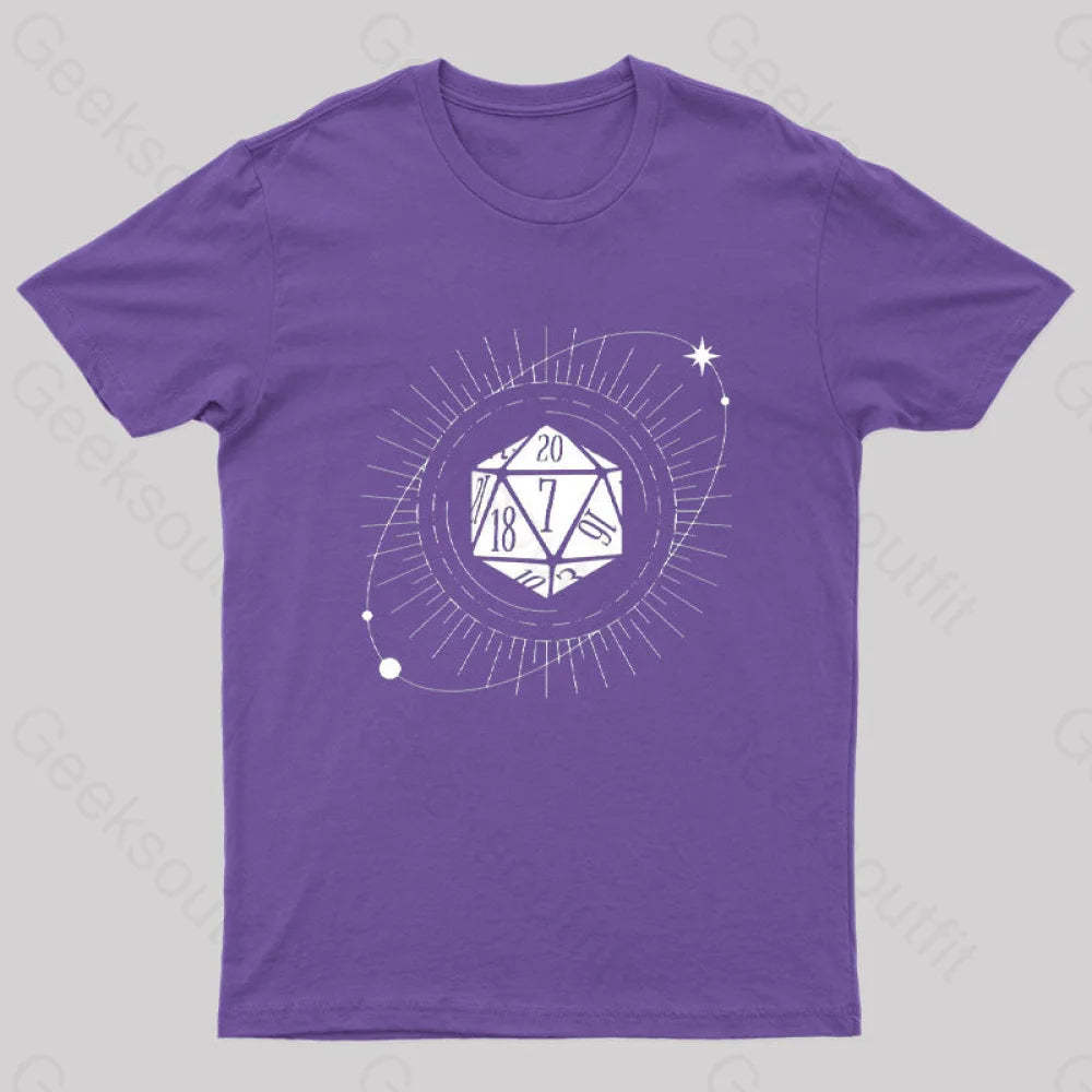 Pen And Paper Space Dice T-Shirt Purple / S