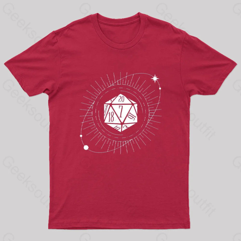 Pen And Paper Space Dice T-Shirt Red / S