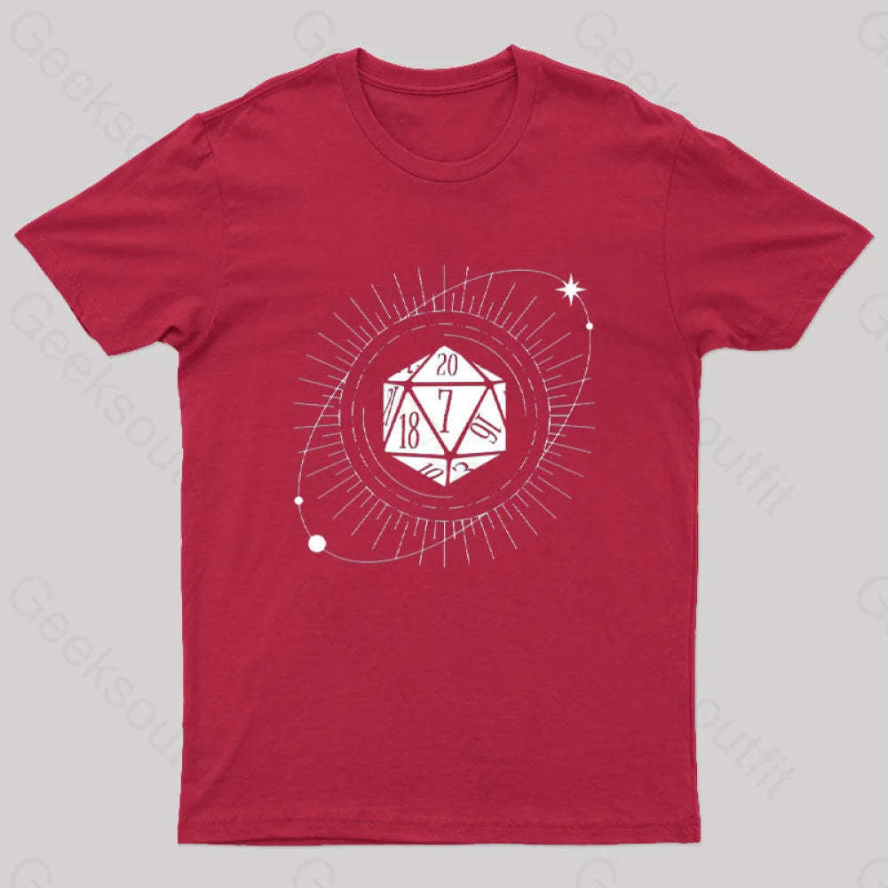 Pen And Paper Space Dice T-Shirt Red / S
