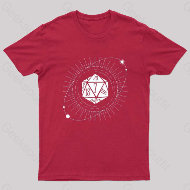 Pen And Paper Space Dice T-Shirt Red / S
