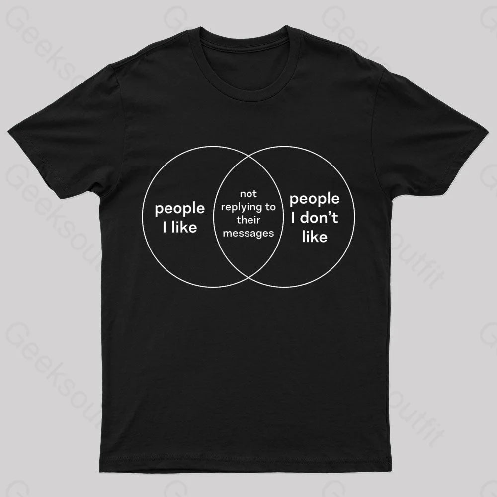 People I Like & Don’t Nerd T-Shirt Black / S
