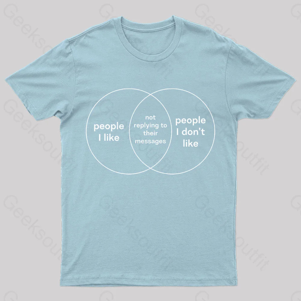 People I Like & Don’t Nerd T-Shirt Light Blue / S