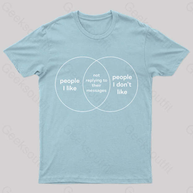 People I Like & Don’t Nerd T-Shirt Light Blue / S