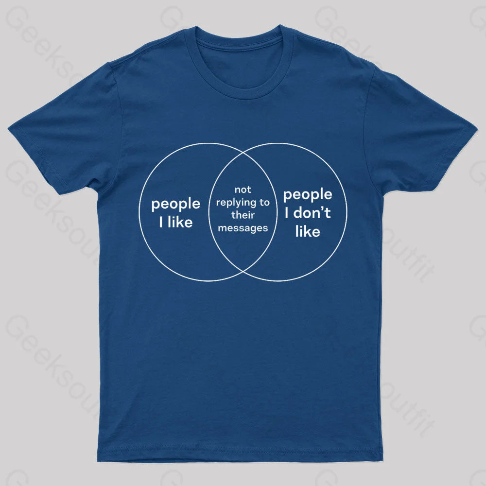 People I Like & Don’t Nerd T-Shirt Navy / S