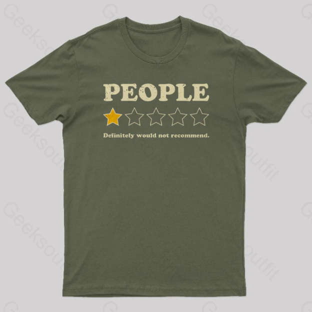 People Rating Nerd T-Shirt Army Green / S