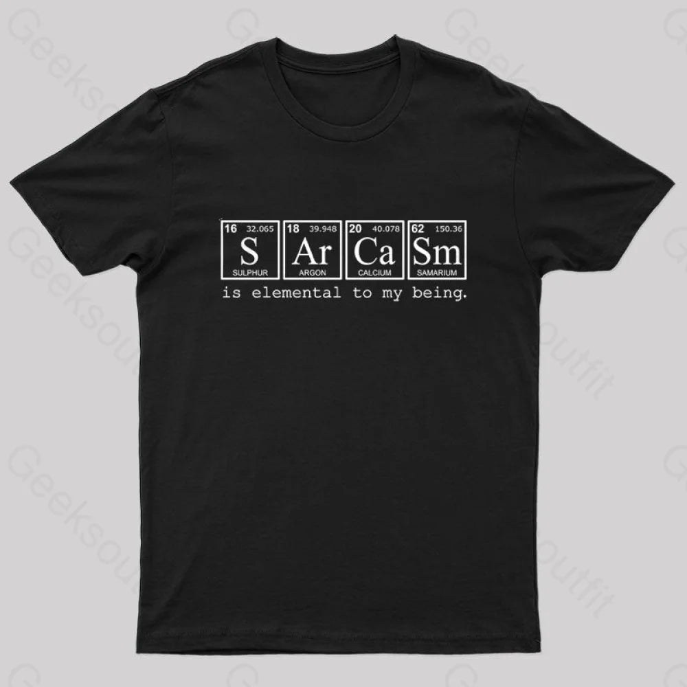 Periodic Sarcasm Nerd T-Shirt Black / S