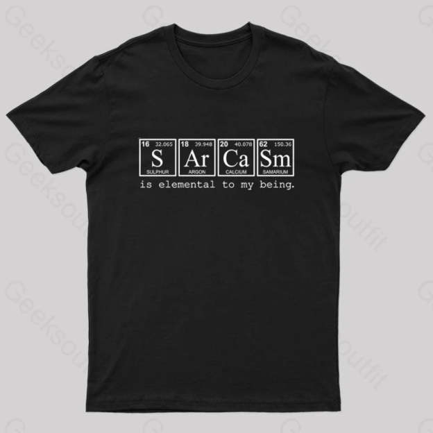 Periodic Sarcasm Nerd T-Shirt Black / S