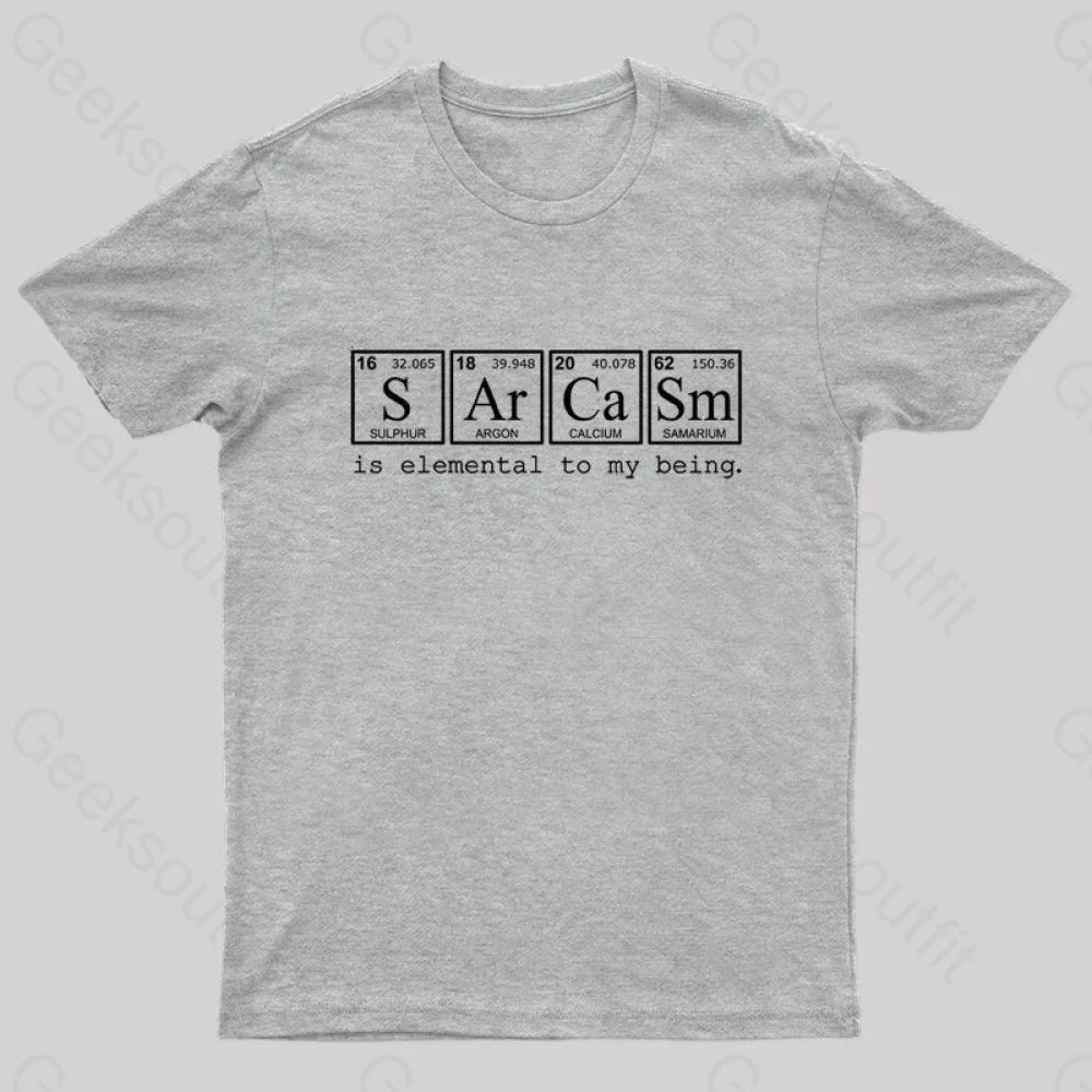 Periodic Sarcasm Nerd T-Shirt Grey / S