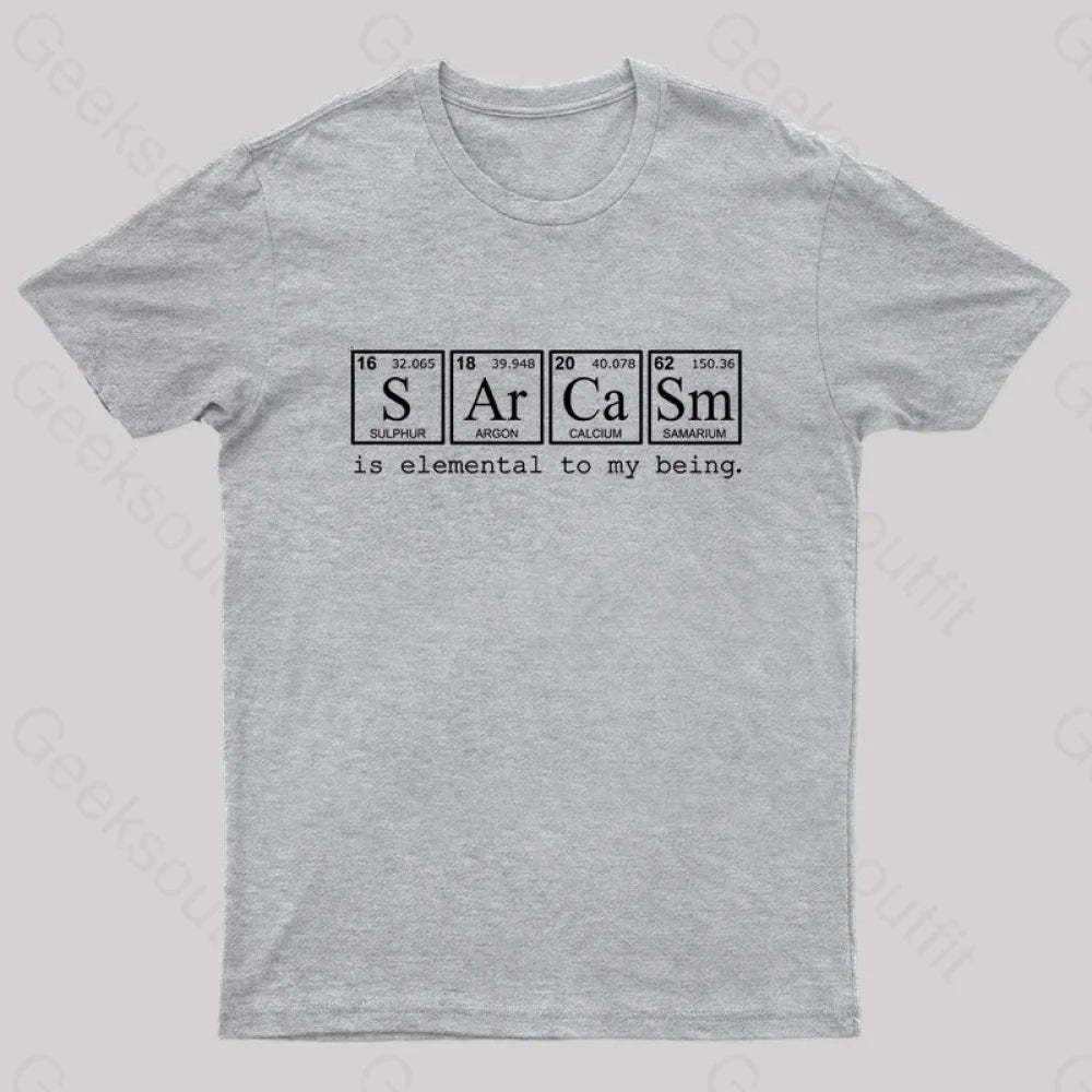 Periodic Sarcasm Nerd T-Shirt Grey / S