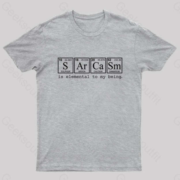 Periodic Sarcasm Nerd T-Shirt Grey / S