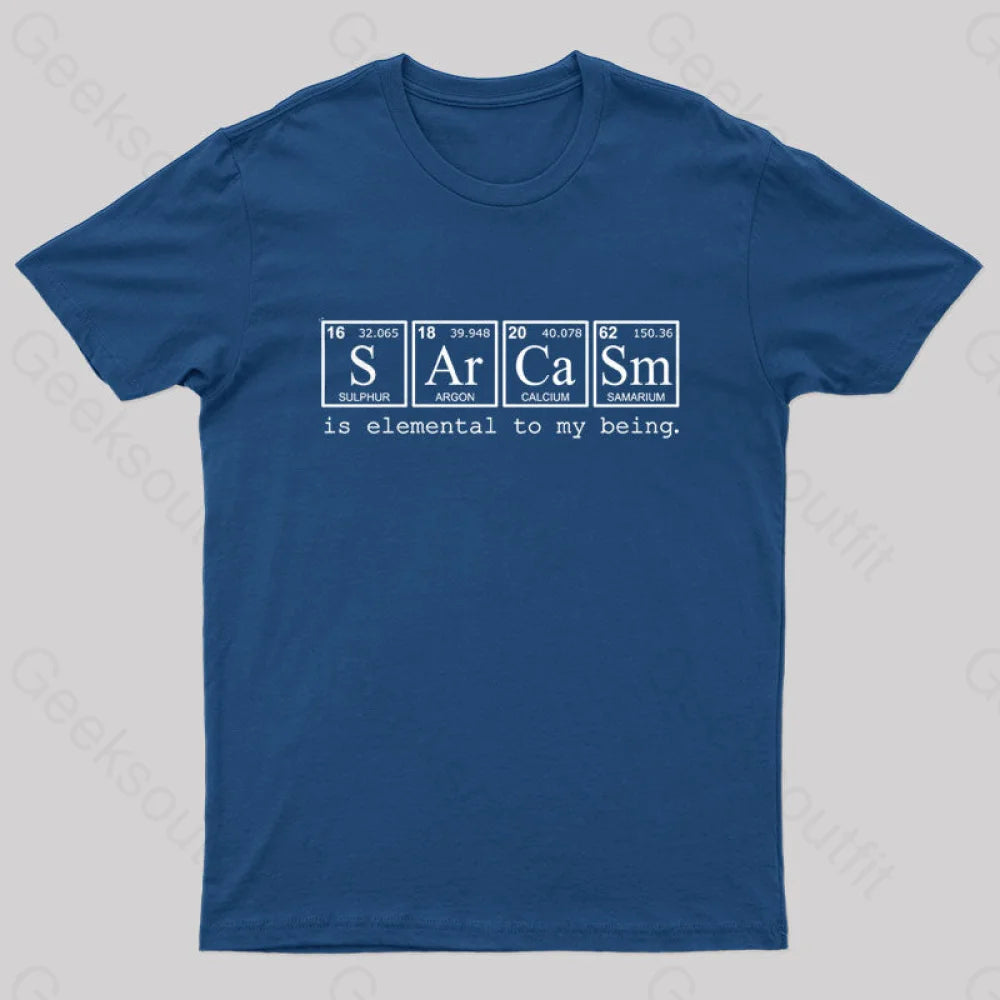 Periodic Sarcasm Nerd T-Shirt Navy / S