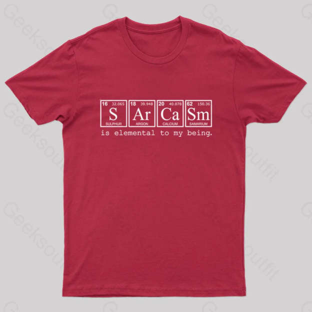 Periodic Sarcasm Nerd T-Shirt Red / S