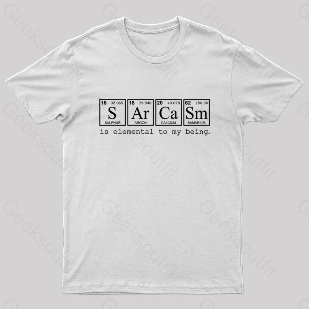 Periodic Sarcasm Nerd T-Shirt White / S