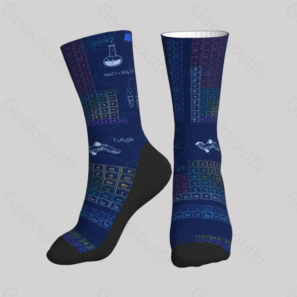 Periodic Table Of Chemical Elements Men’s Socks